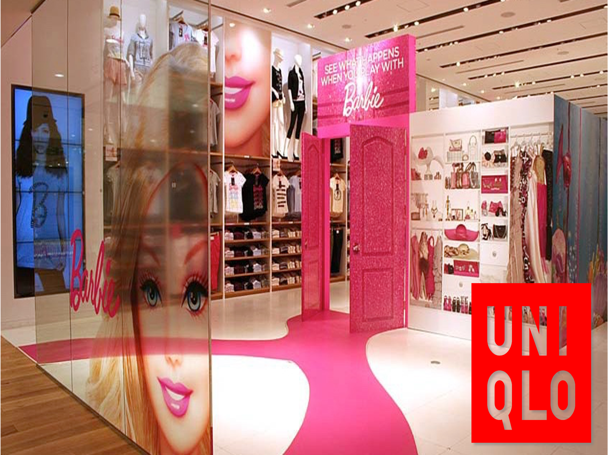Barbie retail experience with Uniqlo