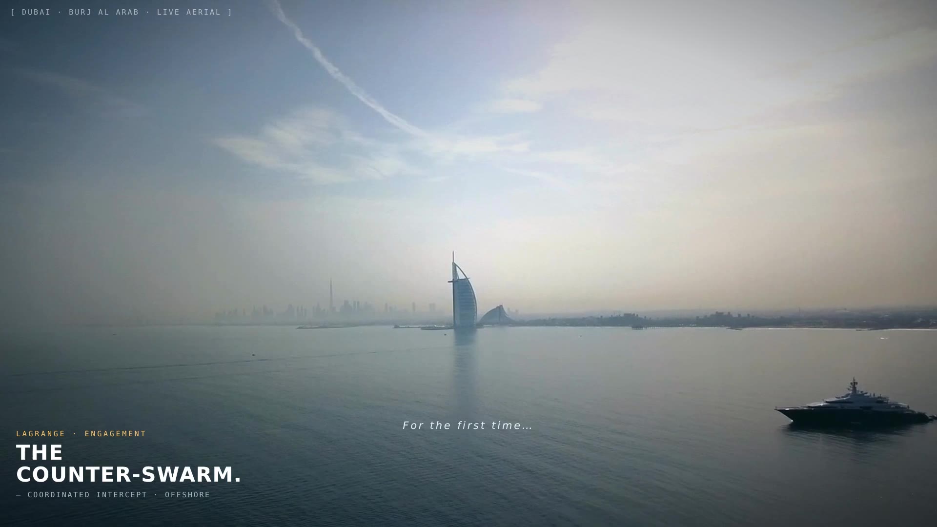 Dubai skyline from the Halo Counter Swarm film
