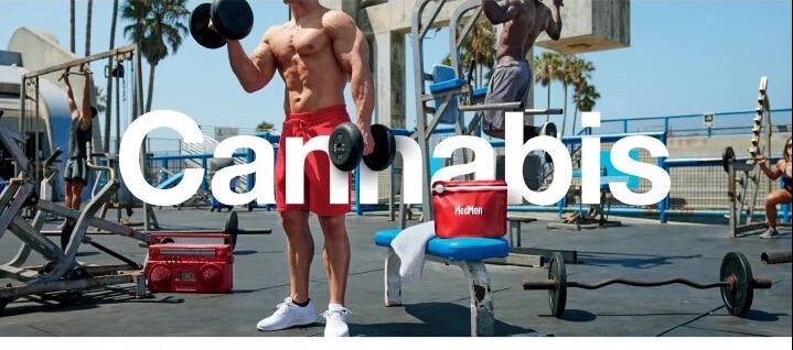 MedMen Cannabis campaign at an outdoor gym