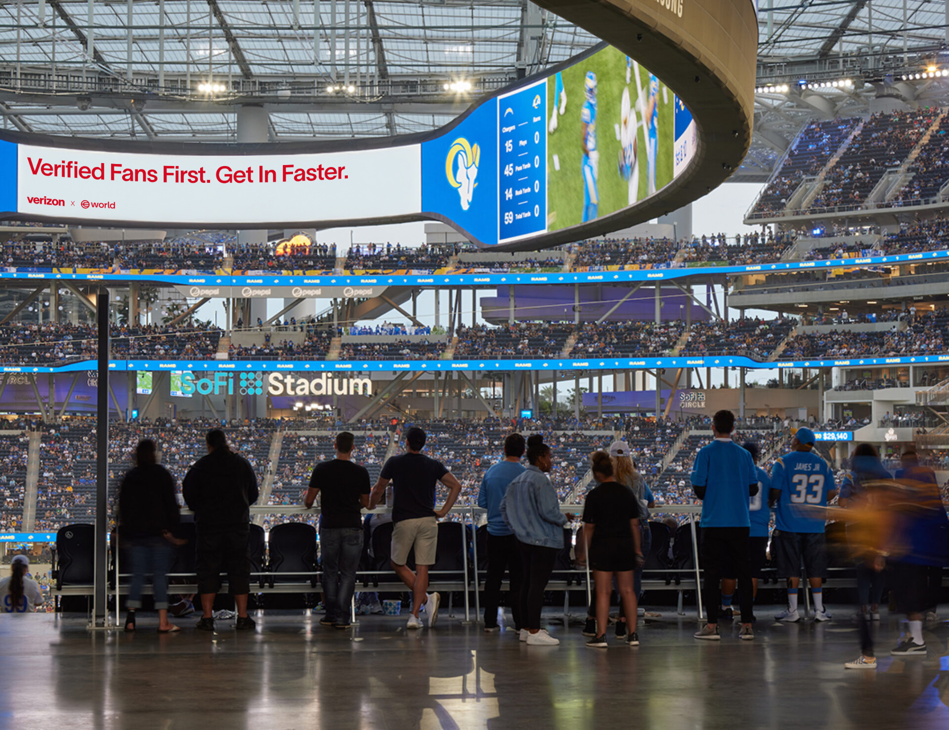 World and Verizon at SoFi Stadium
